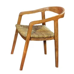 Teak Holzstuhl mit Armlehnen - Donabello