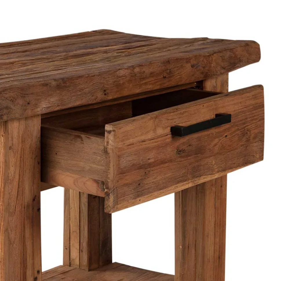 Teak Telefontisch Ragista aus Recyclingholz massiv