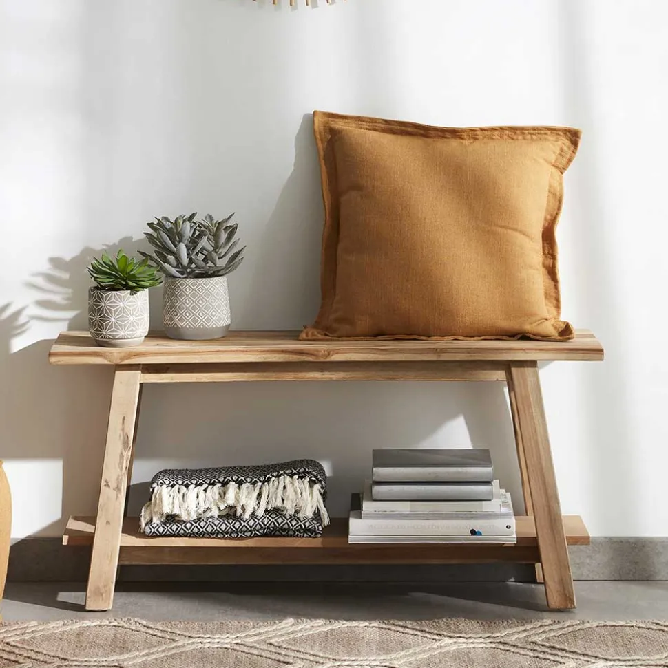 Teakholz Bank mit Ablageboden - Romitella