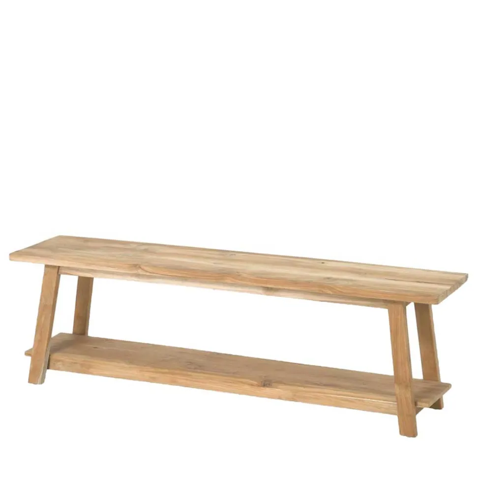 Teakholz Bank mit Ablageboden - Romitella