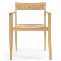 Teakholz Gartenstühle naturbelassen - Ginhopa (6er Set)