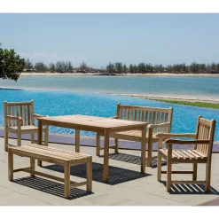 Teakholz Möbelset für den Garten - Klahuma (fünfteilig)
