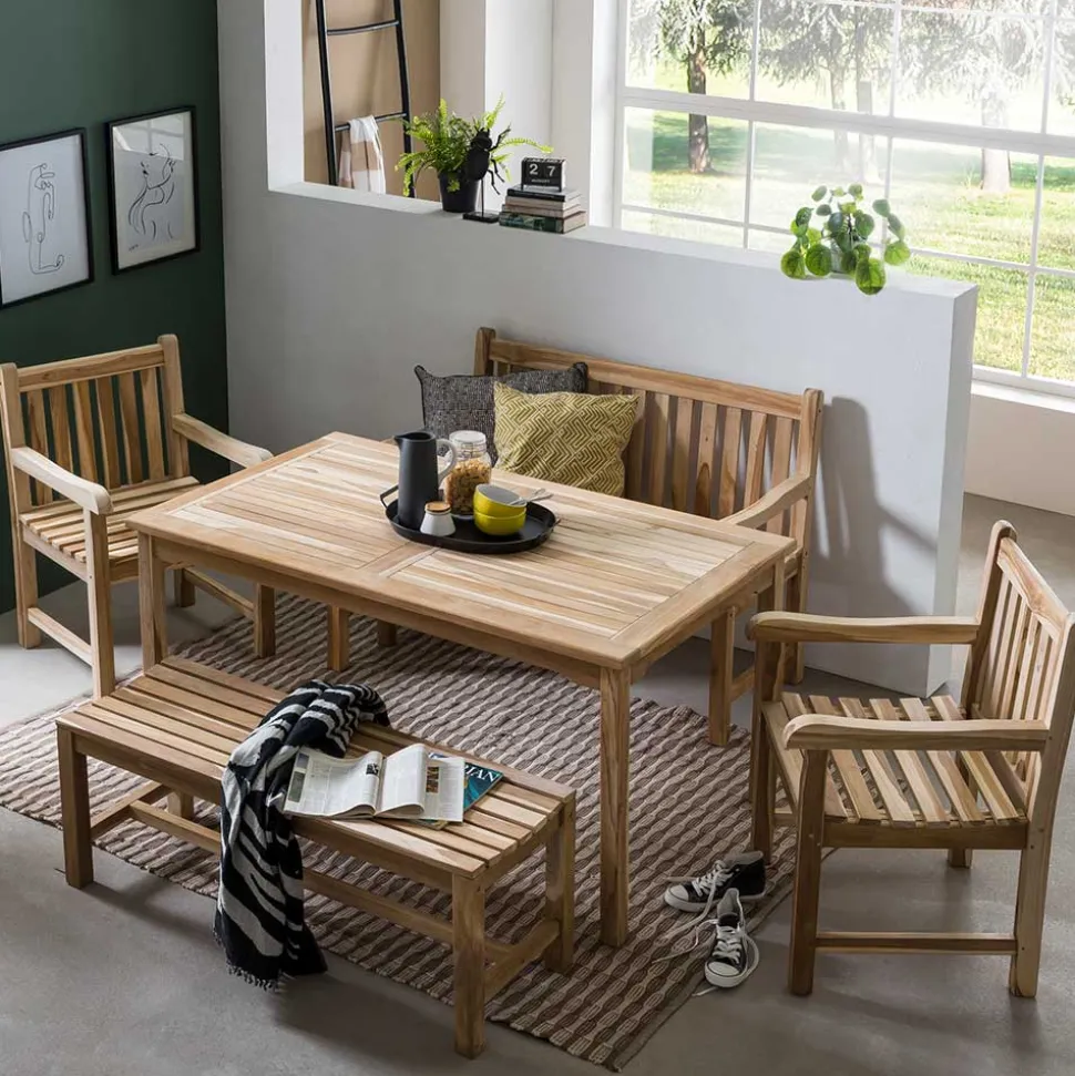 Teakholz Möbelset für den Garten - Klahuma (fünfteilig)