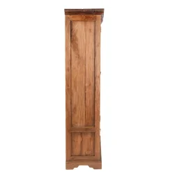 Teakholz Vitrinenschrank Mangato im Landhausstil
