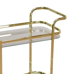 Teewagen Parilegro in Messing Glas