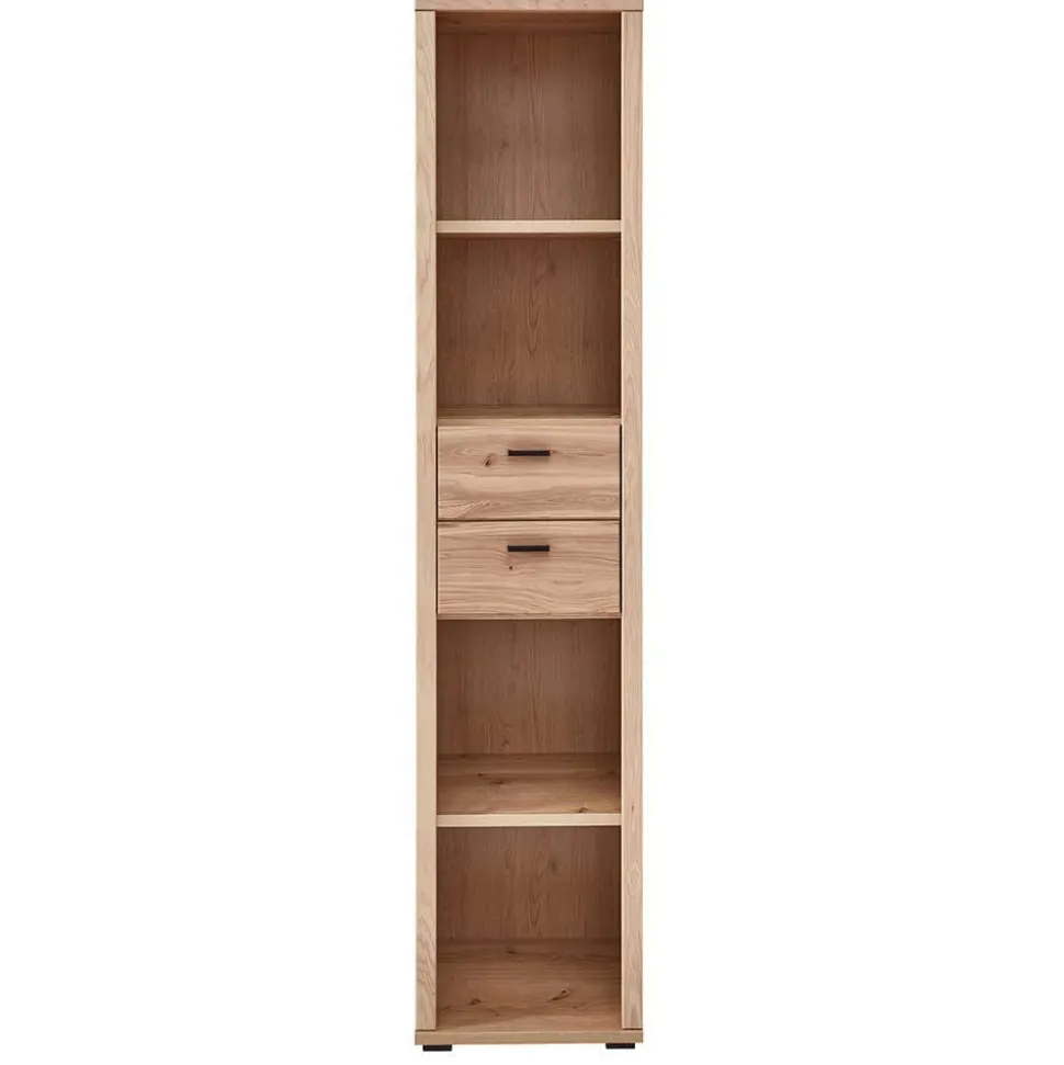 Teilmassive Büroeinrichtung als Set - Emly (fünfteilig)