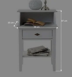 Telefonschrank Satumare in Weiß