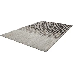 Teppich aus Fell Patchwork in Rautenform - Techo