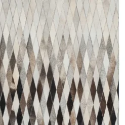 Teppich aus Fell Patchwork in Rautenform - Techo