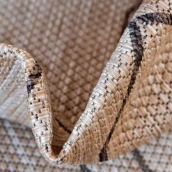 Teppich für Terrasse und Garten in Hellbraun & Grau - Flurina