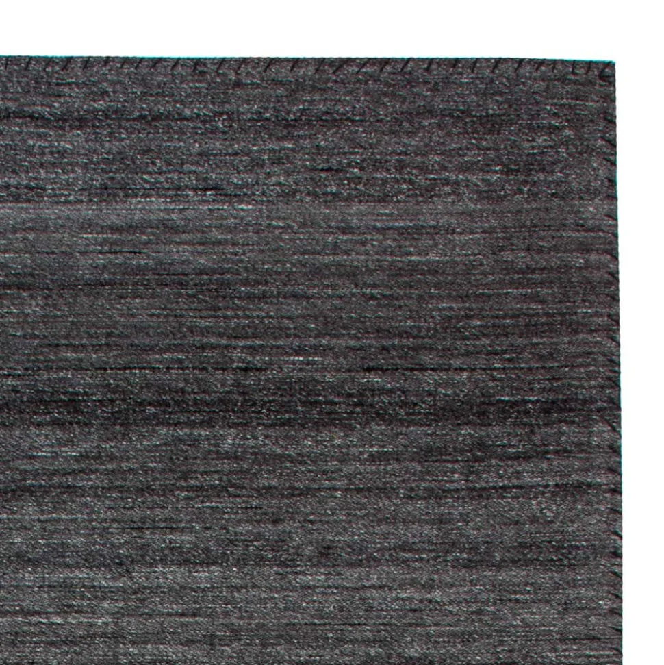Teppich in Anthrazit aus Wolle und Baumwolle - Standy