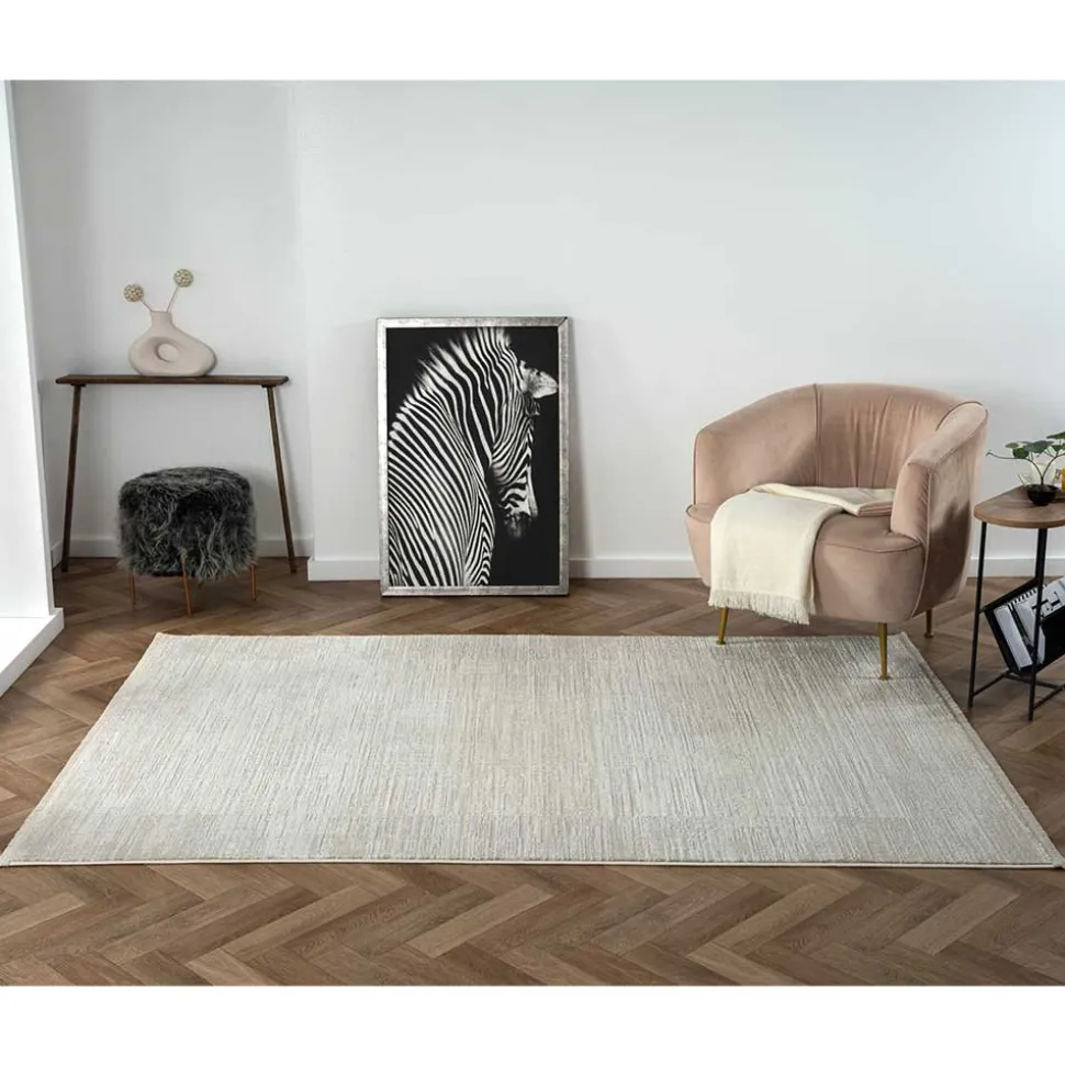 Teppich in Creme & Beige - dezent gemustert - Rondma