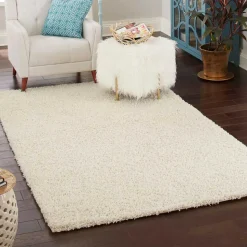 Teppich in Cremeweiß Hochflor - Ranica