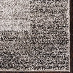 Teppich in Hellgrau mit dunkelgrauem Rand - Armina