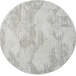 Teppich in Rund - Creme und Beige - Anita