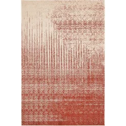 Teppich in Terracotta & Creme gemustert - Maximilians