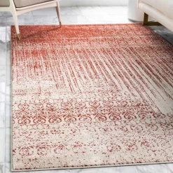 Teppich in Terracotta & Creme gemustert - Maximilians