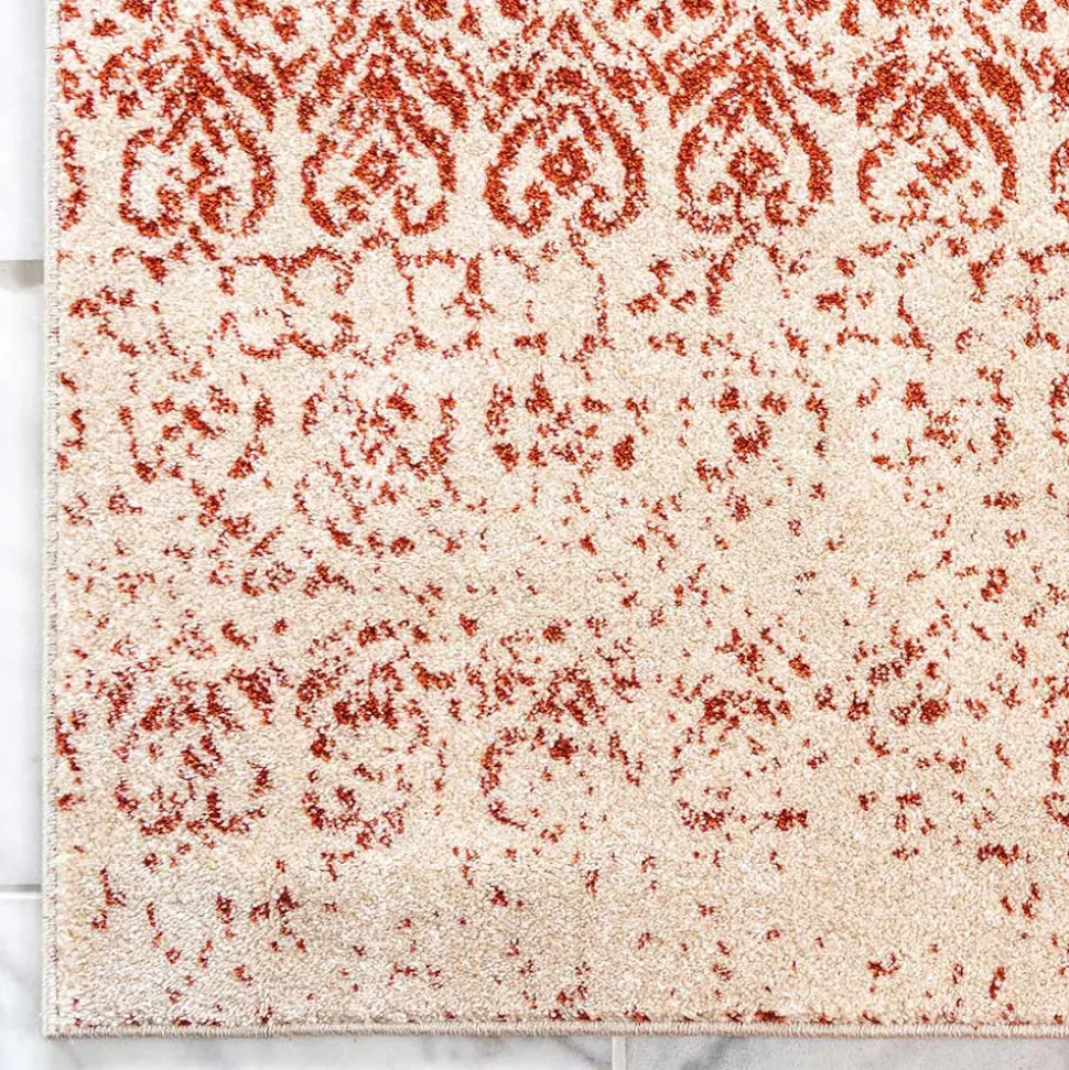 Teppich in Terracotta & Creme gemustert - Maximilians