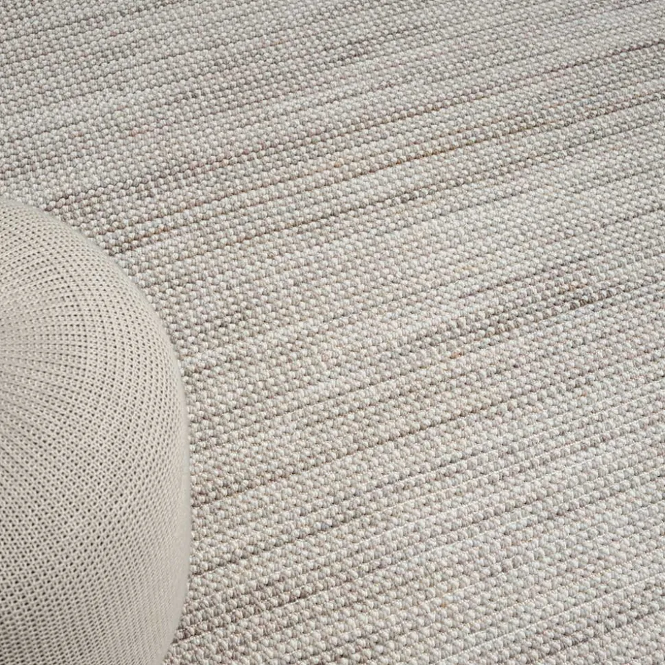 Teppich mit Fransen in Weiß und Hellgrau - Vergil