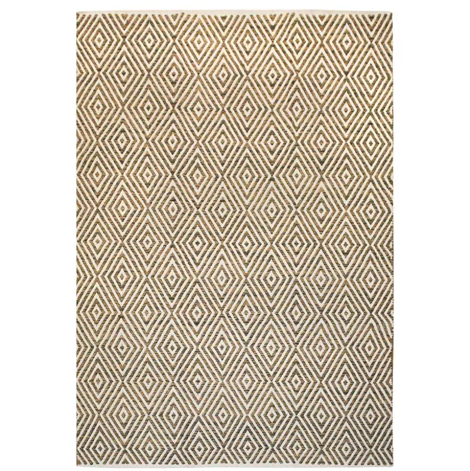 Teppich mit modernem Rautenmuster aus Baumwolle - Zalabete