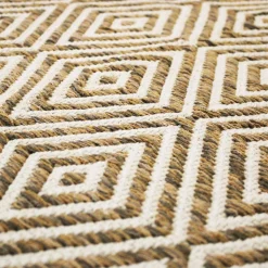 Teppich mit modernem Rautenmuster aus Baumwolle - Zalabete