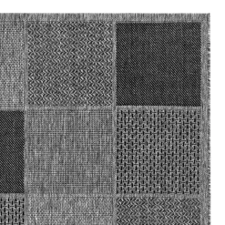 Teppich mit Quadratmuster in Silbergrau Grau - Lydija