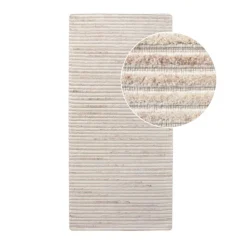 Teppich mit Wolle in Cremeweiß - Accapulco