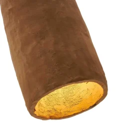 Terracotta Pendelleuchte in Braun - Hanni