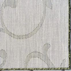 Terrassen Teppich in Oliv Grün und Cremeweiß - Duran