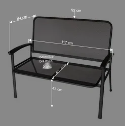 Terrassenbank Islenka aus Alu