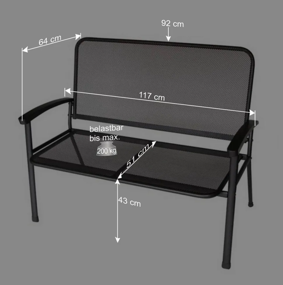 Terrassenbank Islenka aus Alu