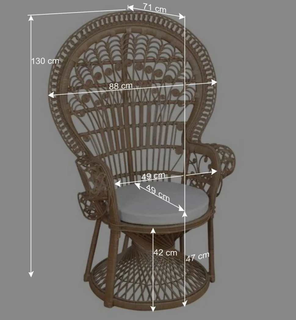 Thronsessel Gannicera aus Rattan
