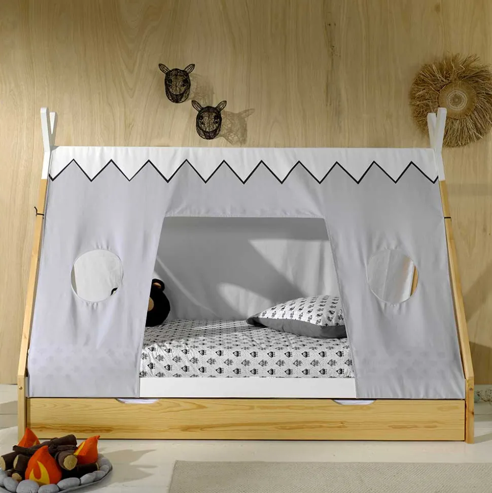 Tipi Zeltbett für Kinder mit Stoffdach - Lagion