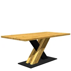 Tisch auf Säulengestell im X-Design - Chancy