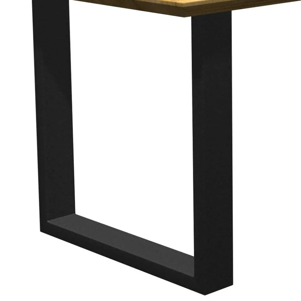 Tisch mit Eichenplatte Schweizer Kante - Blacer