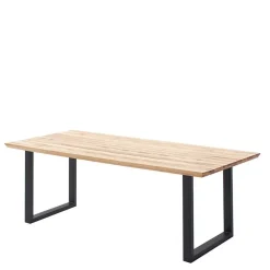 Tisch mit U-Gestell und Zerreiche Platte - Laviette