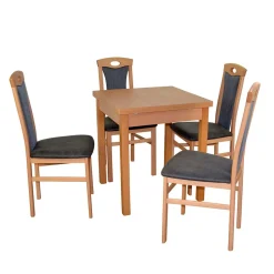 Tischgruppe in Buche Natur - Syrata (fünfteilig)