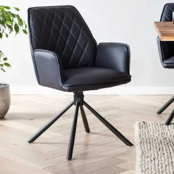 Tischgruppe mit Drehstühlen Set - Bravara (fünfteilig)