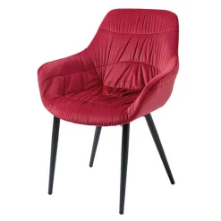 Tischgruppe mit vier roten Stühlen - Syrec (fünfteilig)