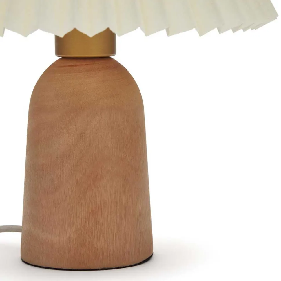 Tischlampe mit Holzfuß - Lydosca