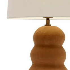 Tischleuchte in Weiß und Terracotta - Kuraico