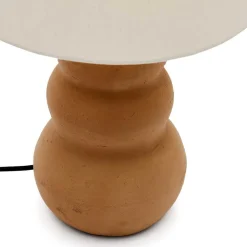 Tischleuchte in Weiß und Terracotta - Kuraico