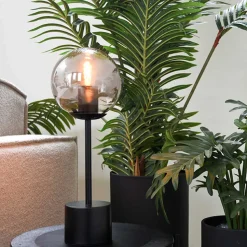 Tischleuchte mit getöntem Glas Kugelschirm - Sophia