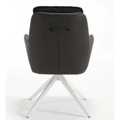 Tischsessel in Anthrazit und Weiß - Garrysa (2er Set)