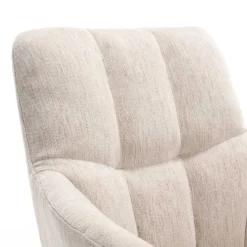 Tischsessel in Creme Strukturstoff - Gonnya (2er Set)