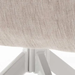 Tischsessel in Creme Strukturstoff - Gonnya (2er Set)