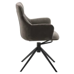 Tischsessel in Schlamm & Schwarz - Colles (2er Set)