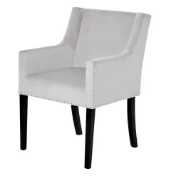 Tischsessel in Silbergrau Samt - Syriana