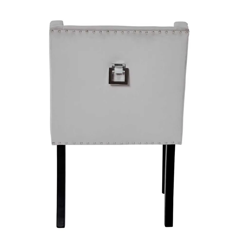 Tischsessel in Silbergrau Samt - Syriana