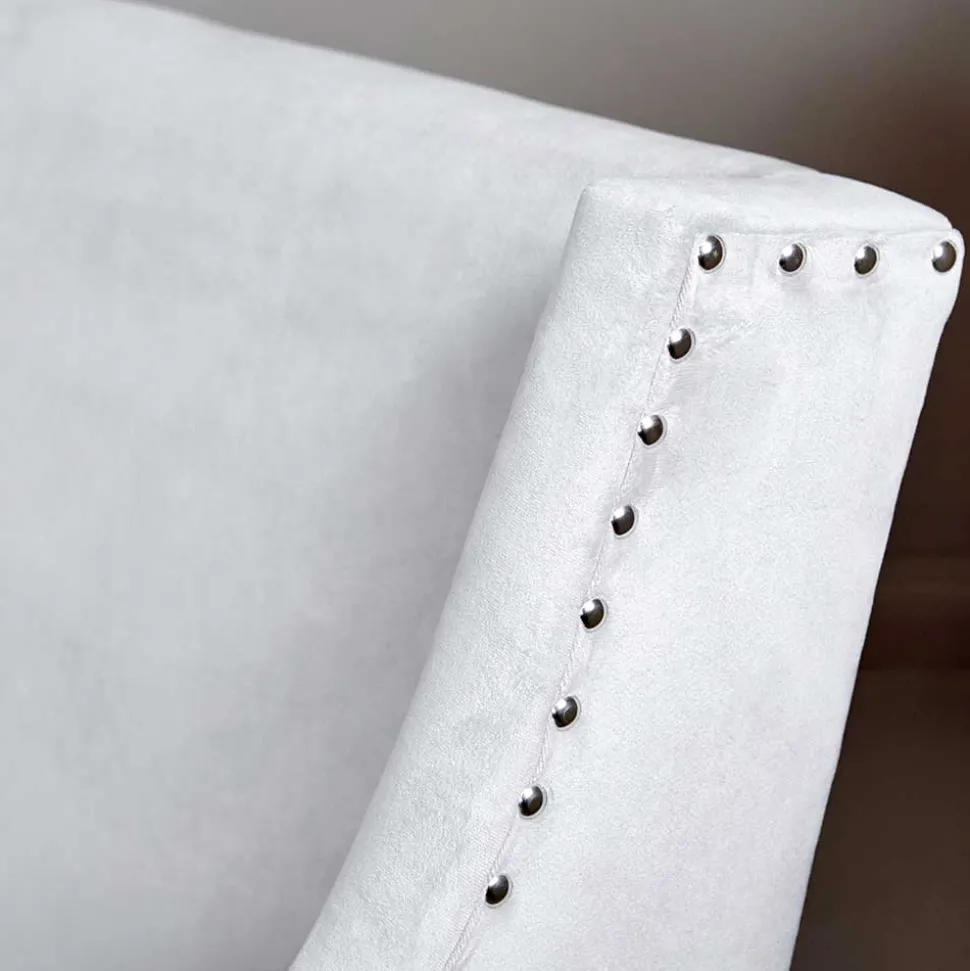 Tischsessel in Silbergrau Samt - Syriana